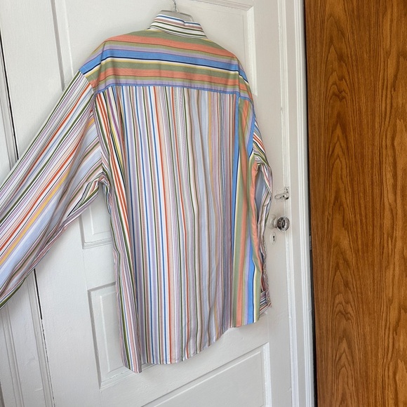 Paul & Shark Yachting Men’s Button Down Collared Shirt Colorful Stripe Print - Picture 9 of 16